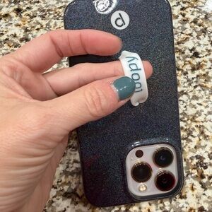 Loopy Case Glitter Black Phone Cover with Loop